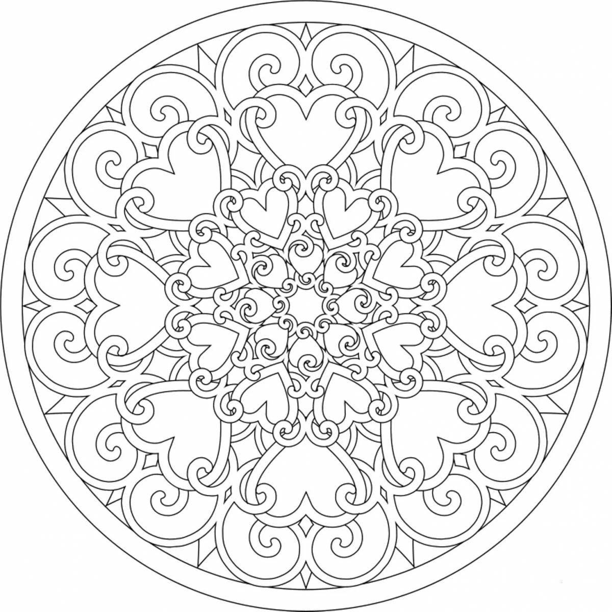 Great coloring mandala for love