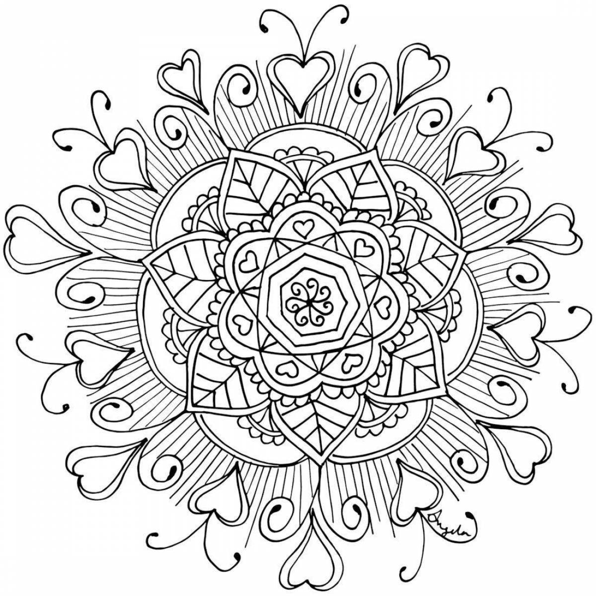 Blissful mandala coloring book for relationships