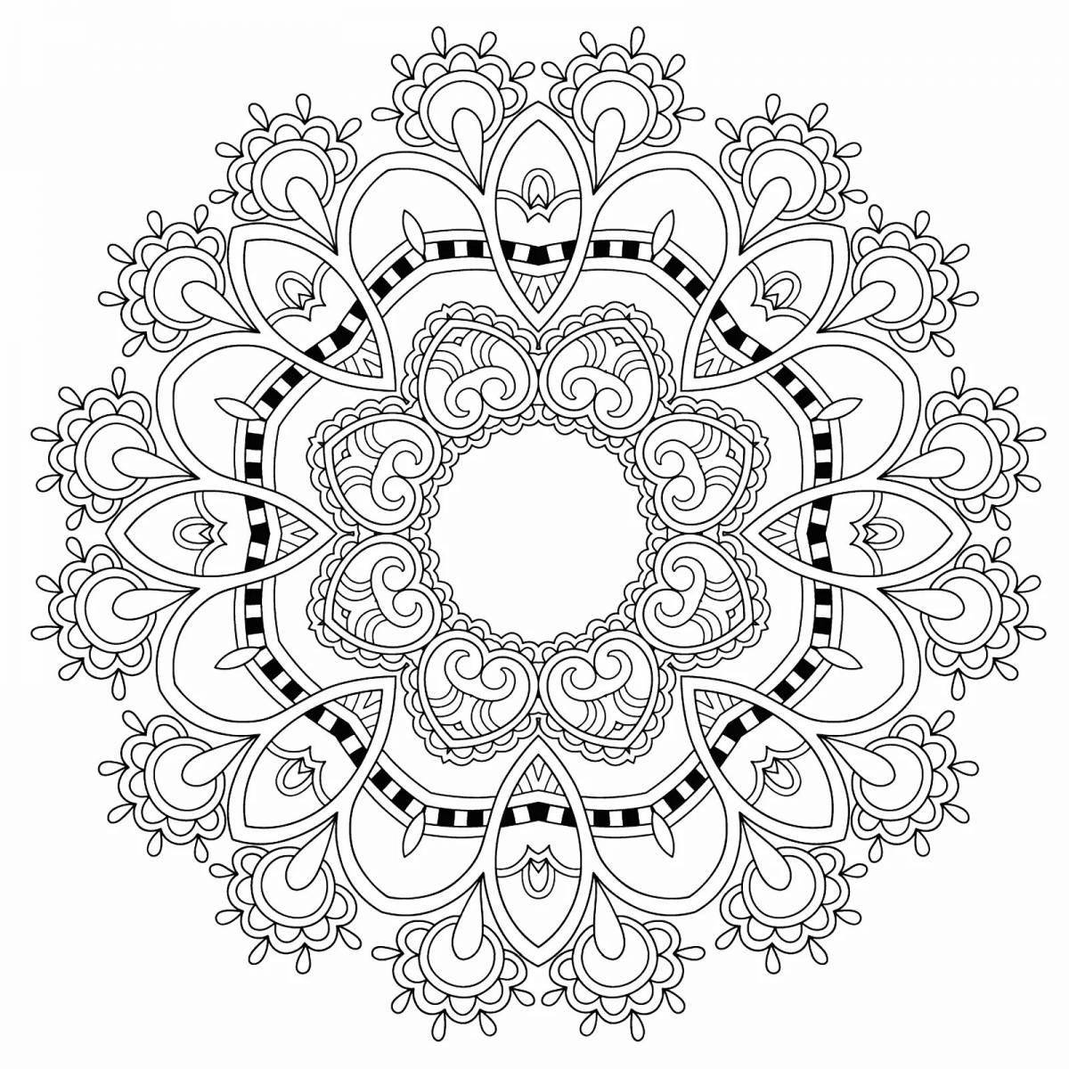 Soul coloring mandala for relationships