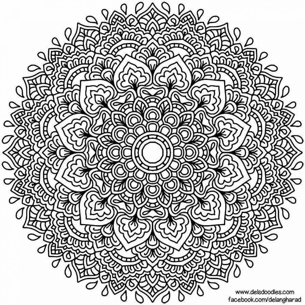 Peace coloring mandala for relationships