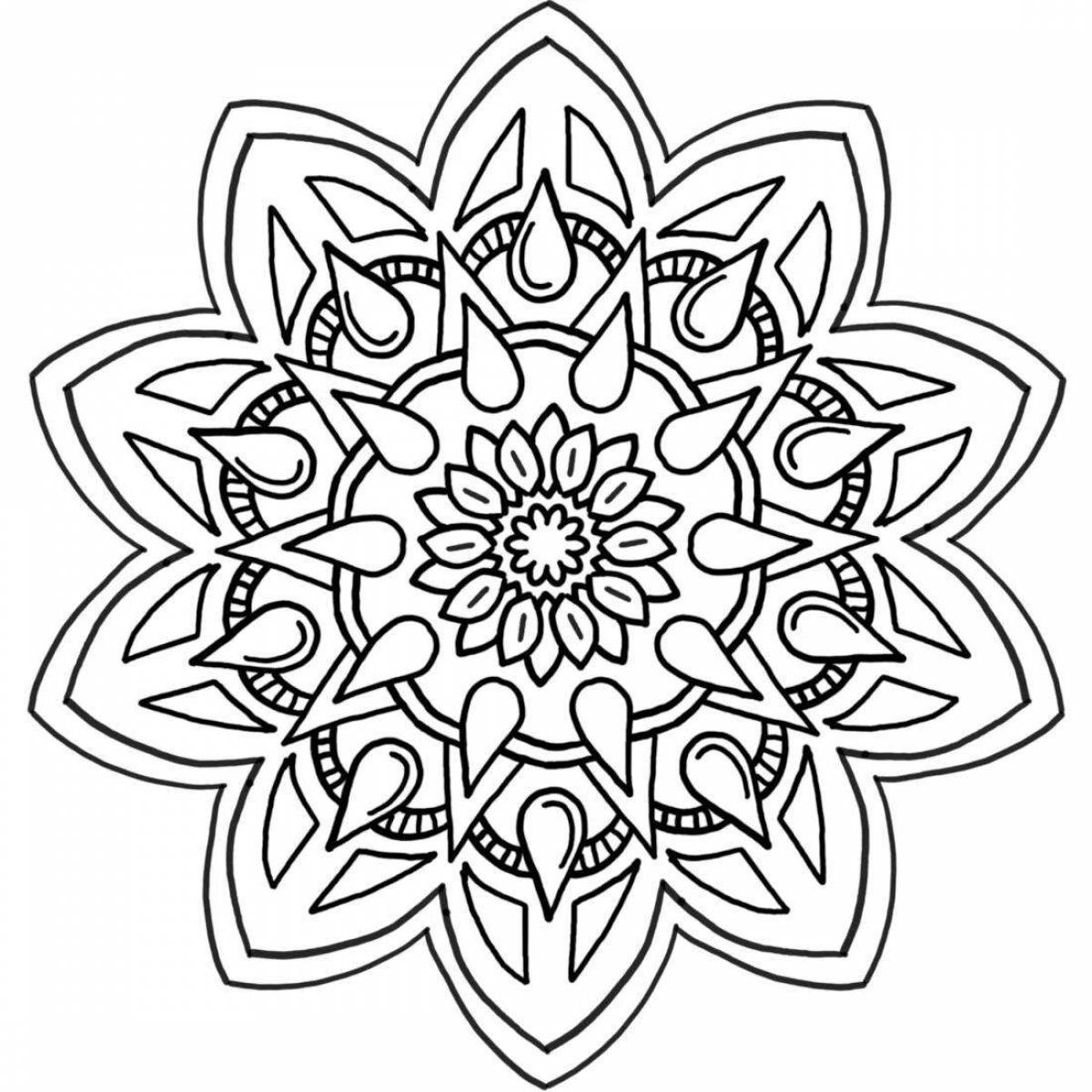 Sublime coloring mandala for love