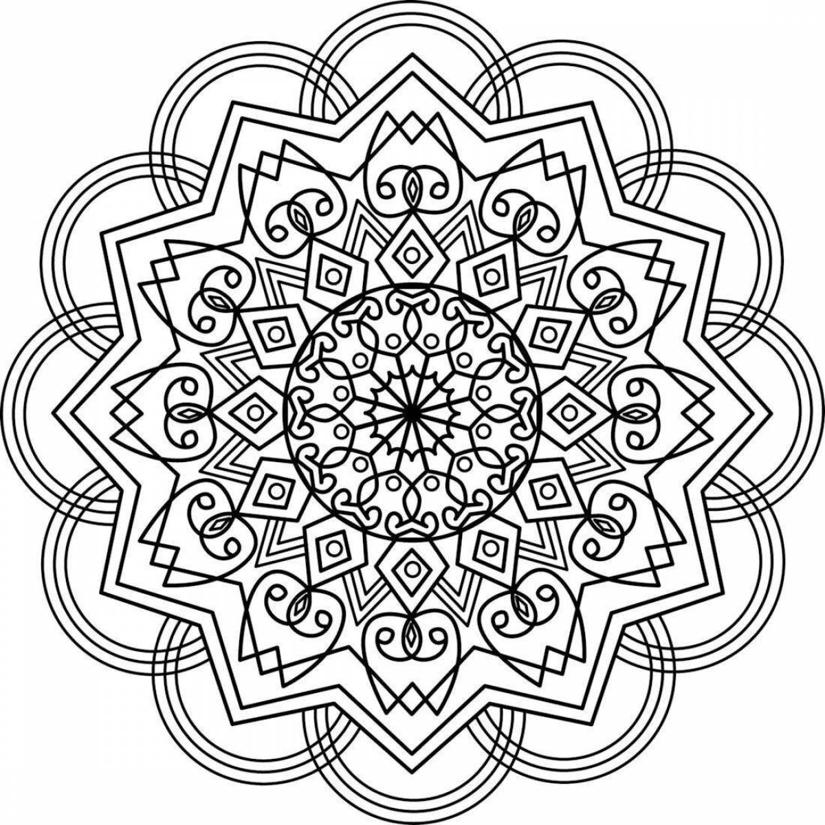 Comforting coloring mandala for relationships