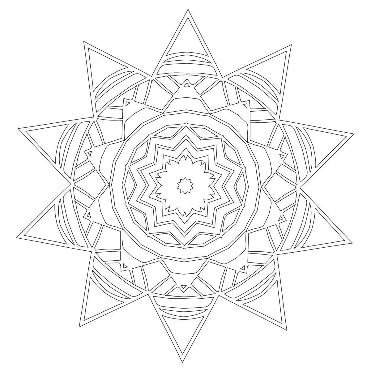 Loving coloring mandala for relationships