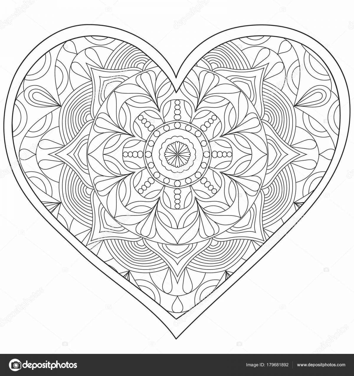 Delicate coloring mandala for relationships