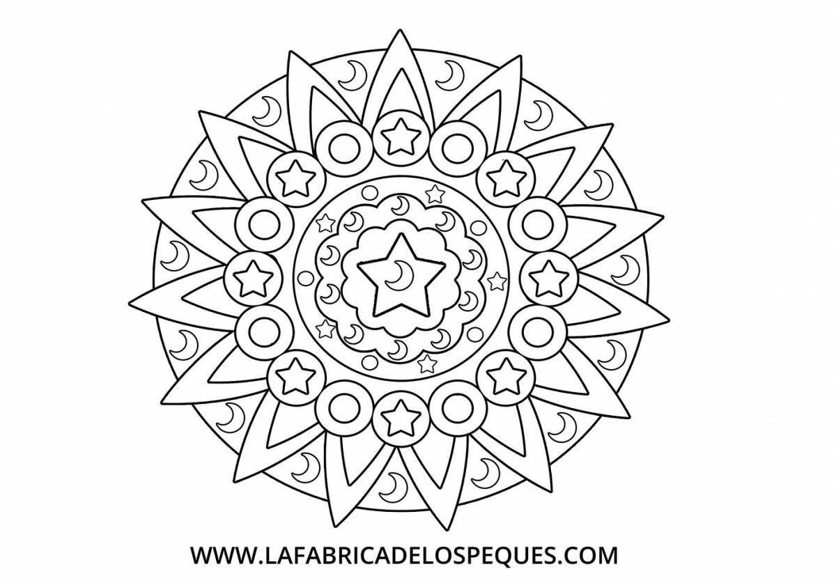 Affectionate coloring mandala for relationships