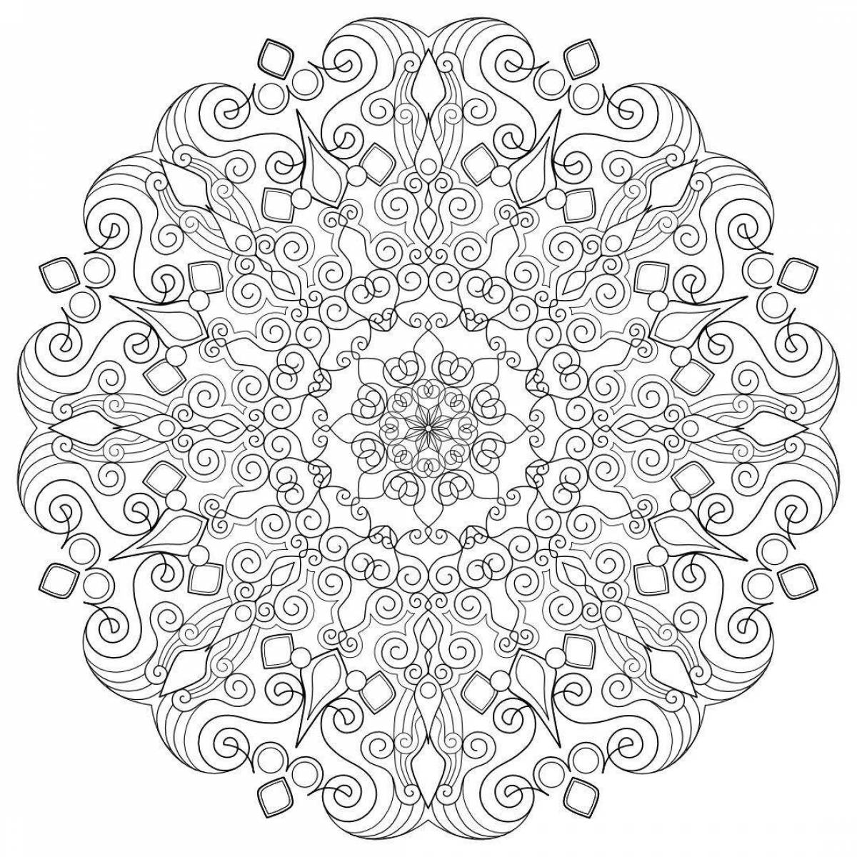 Wonderful coloring mandala for love