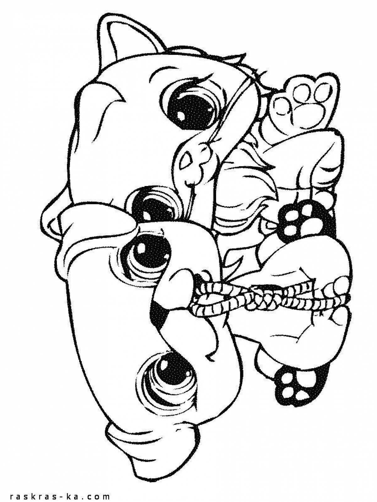 Tiny coloring page cat baby by anuka