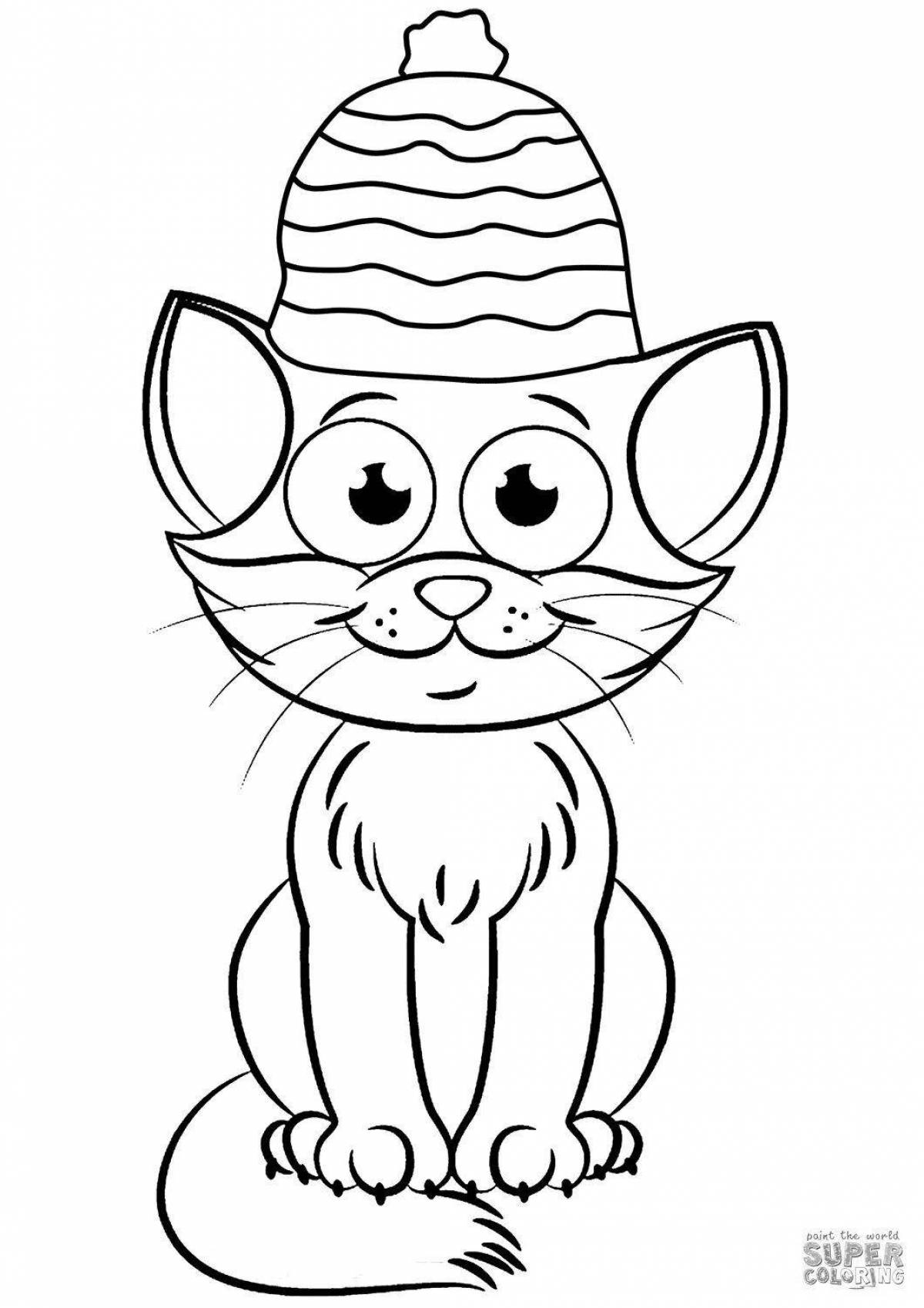 Snuggly coloring page cat baby by anuka