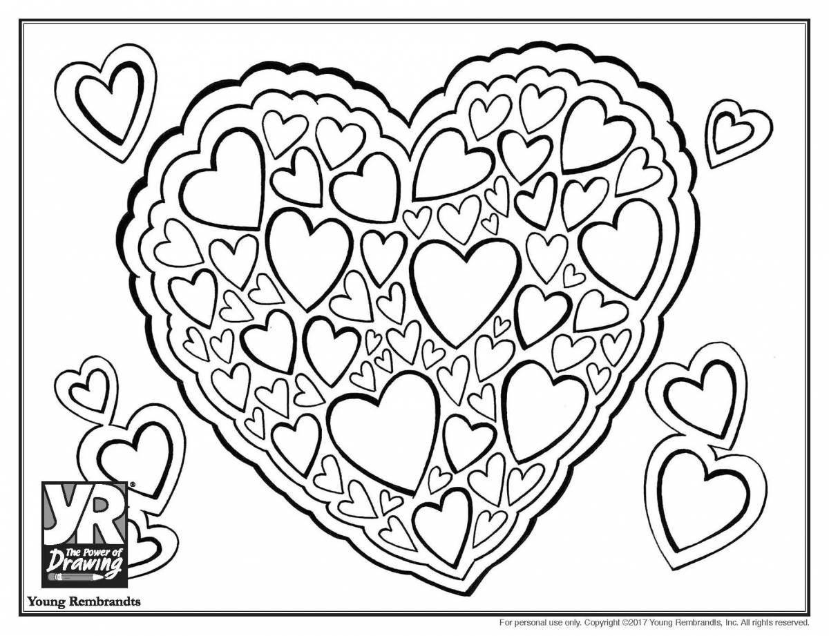A playful coloring game with heart numbers