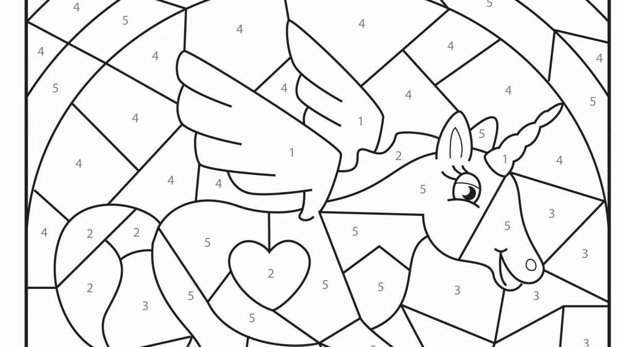 Fun coloring game with heart numbers