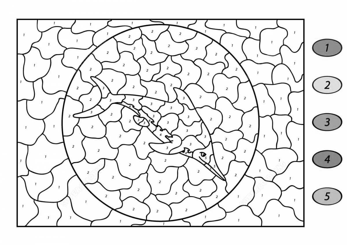 Fun coloring game with heart numbers