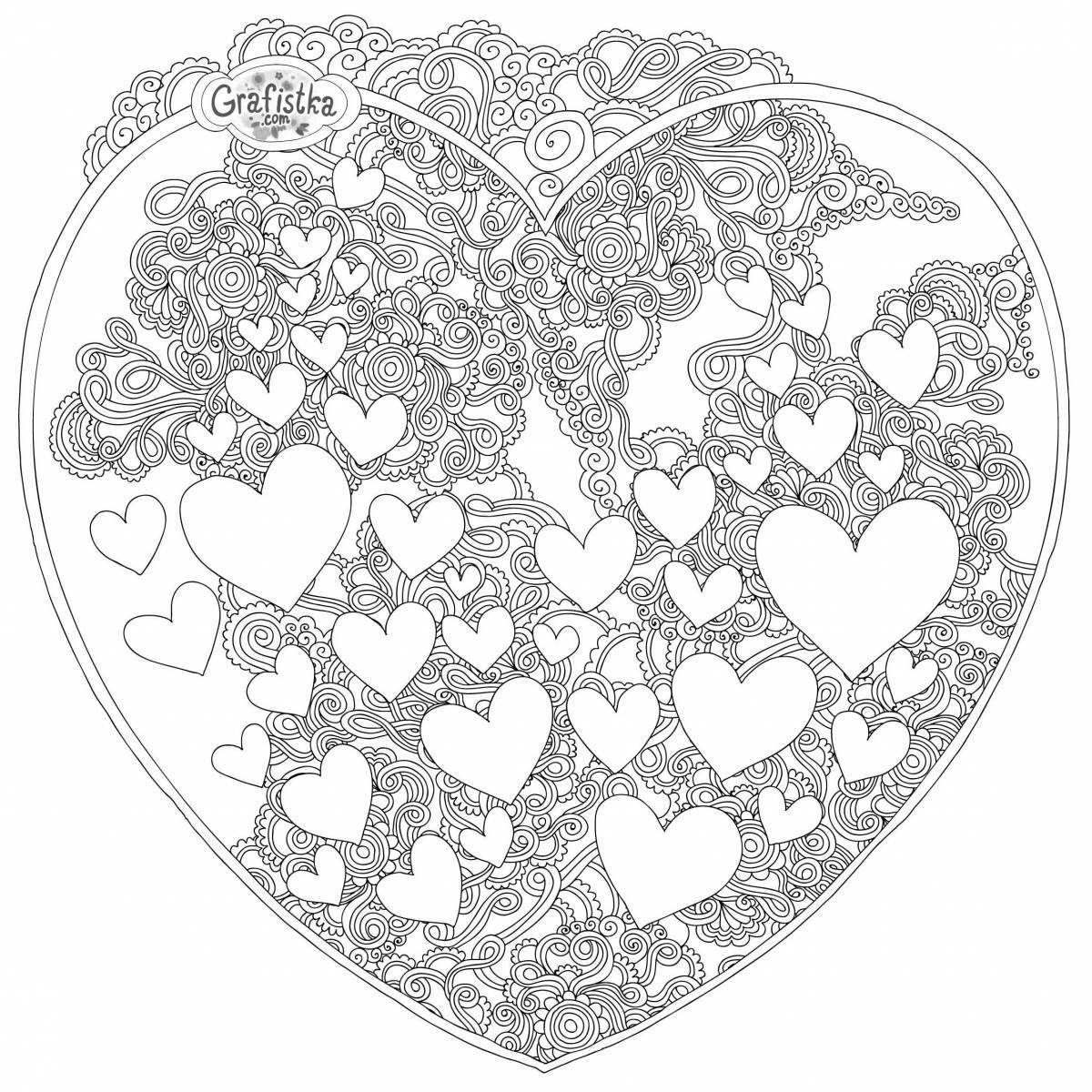 Color-crazy heart coloring game