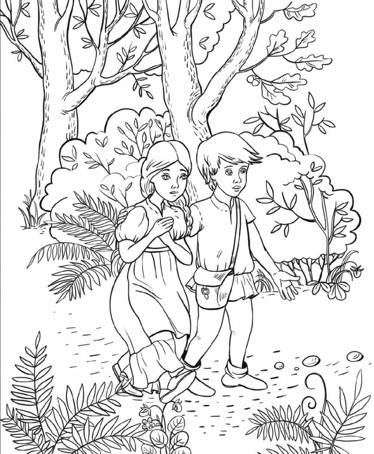 Hansel and Gretel spectacular coloring book magical agency