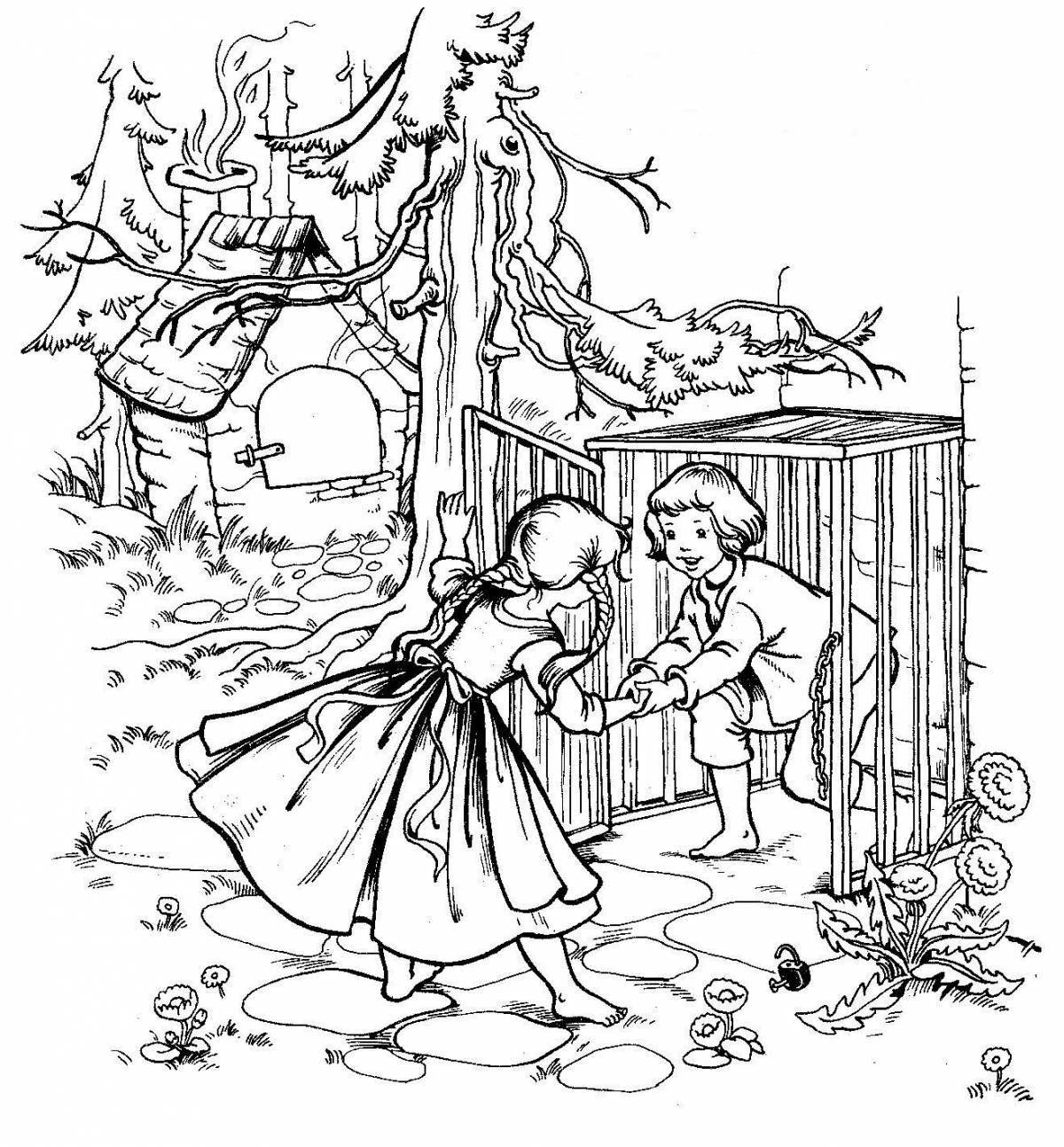 Sublime coloring page hansel and gretel magical agency