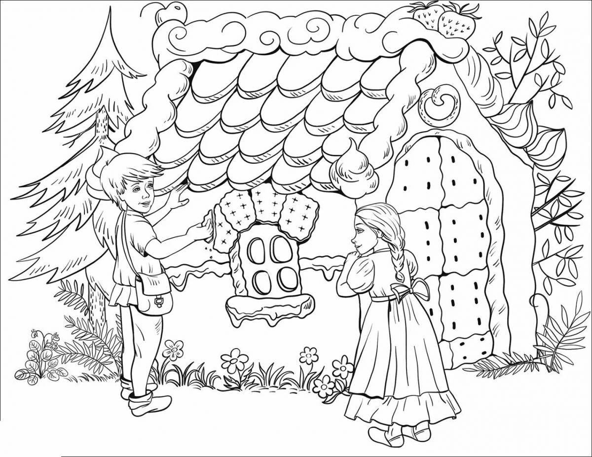 Gretel and hansel coloring book magical agency