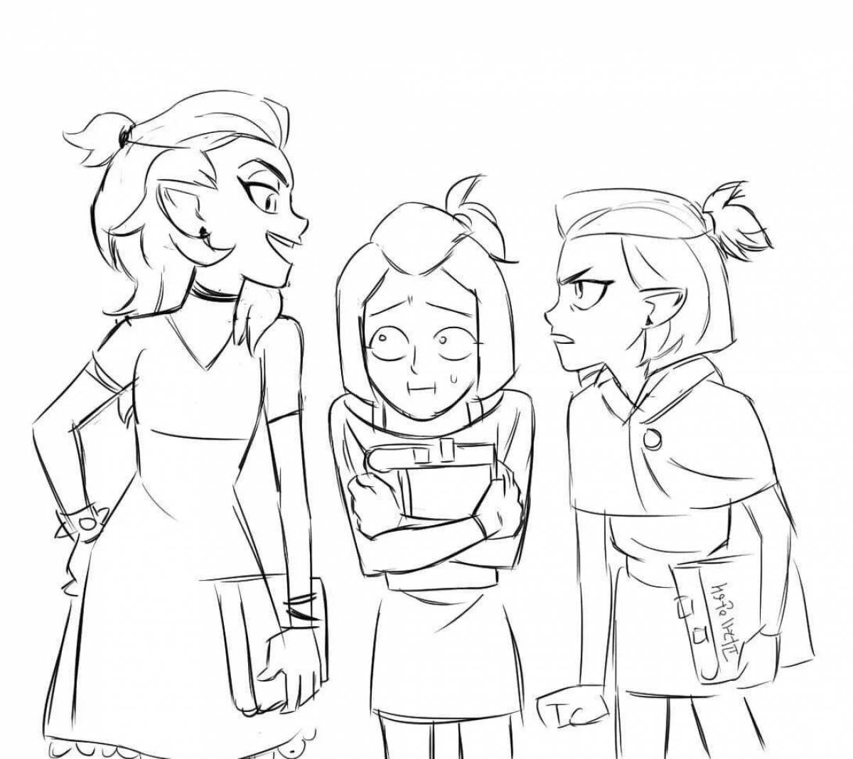 Fun coloring owl luz and amity's house