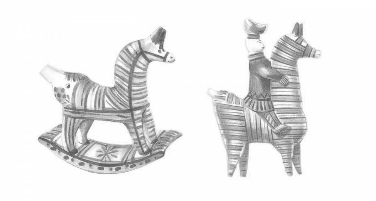 Веселая лошадь филимон раскраска для дошкольников