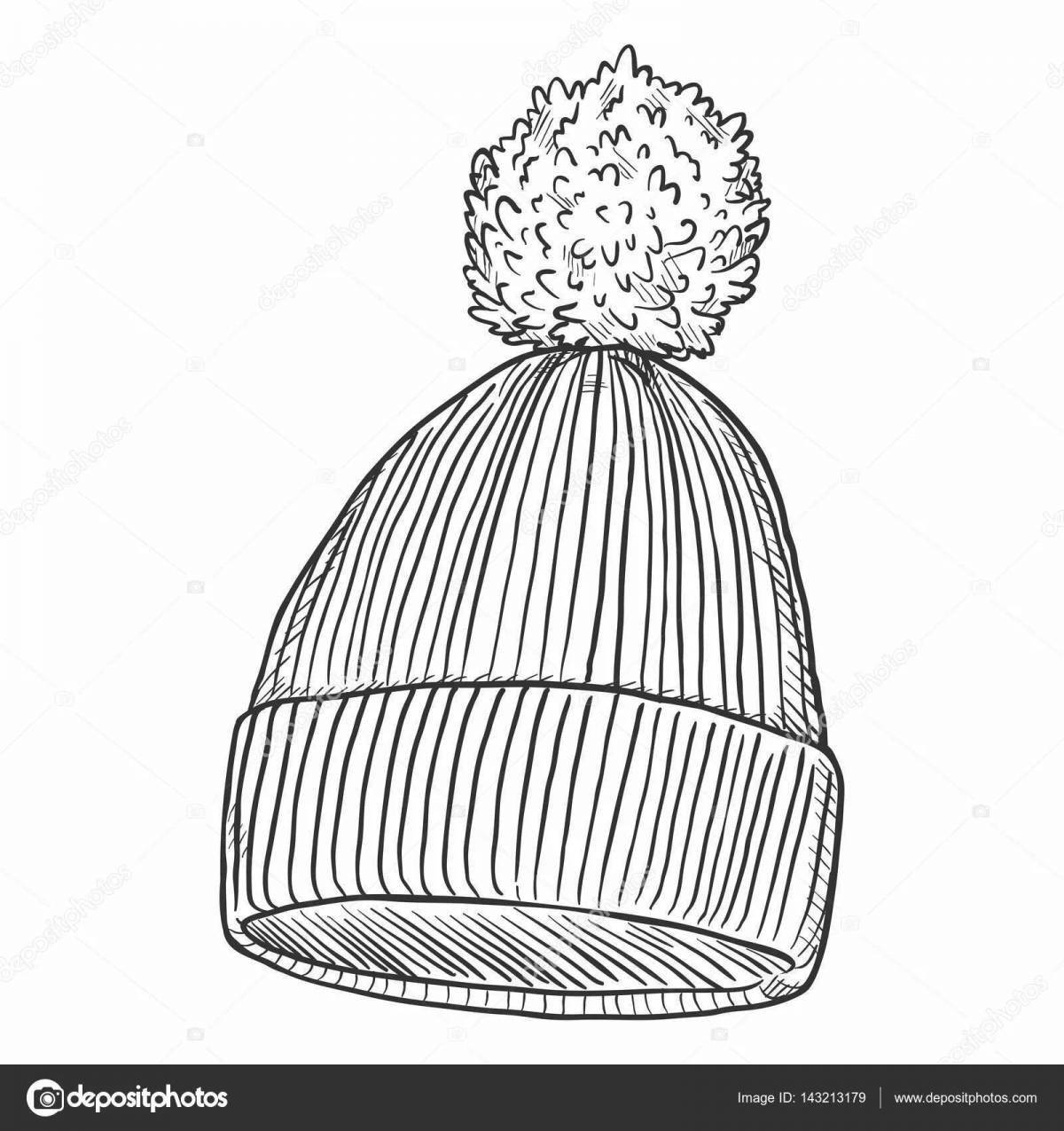 Exciting pom-pom hat for kids