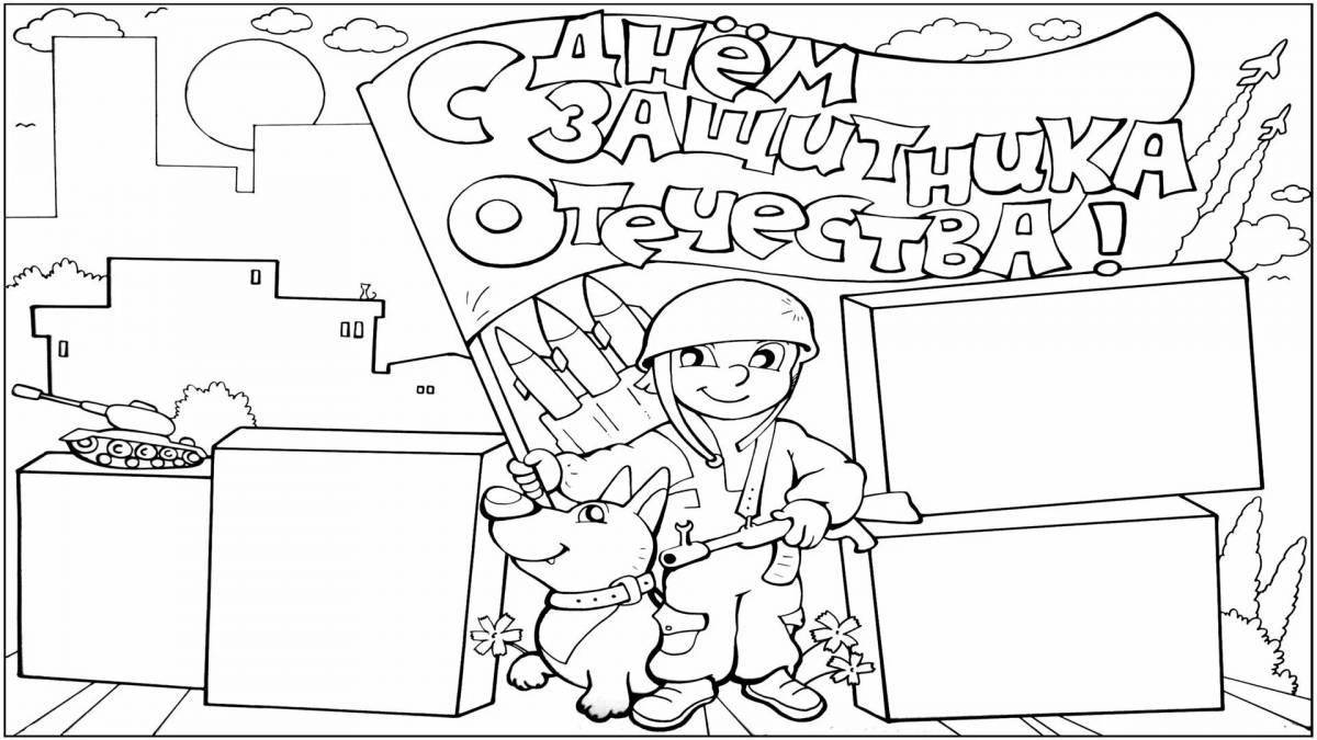 Coloring page glorious February 23