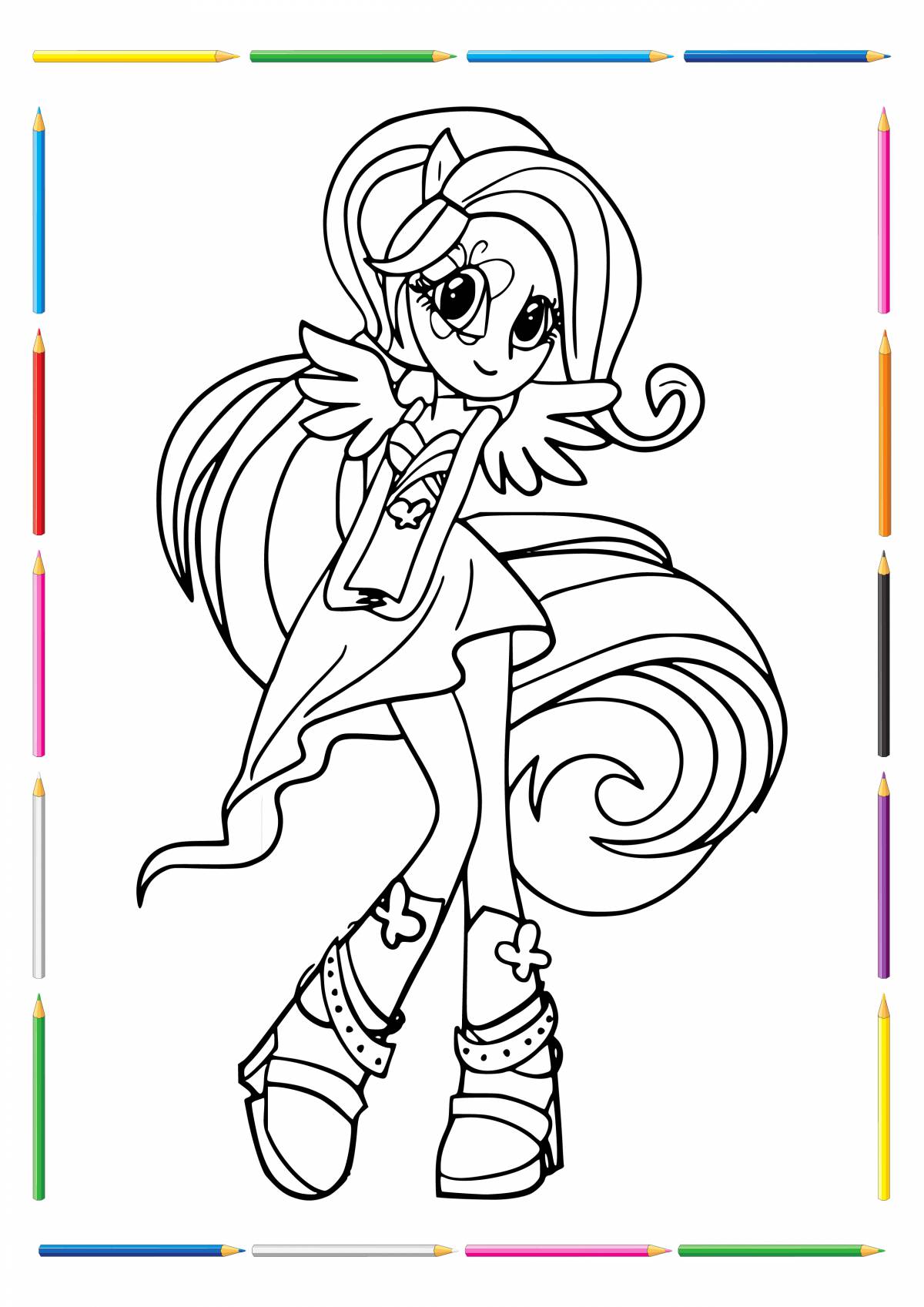 Luminous coloring my little pony with legs