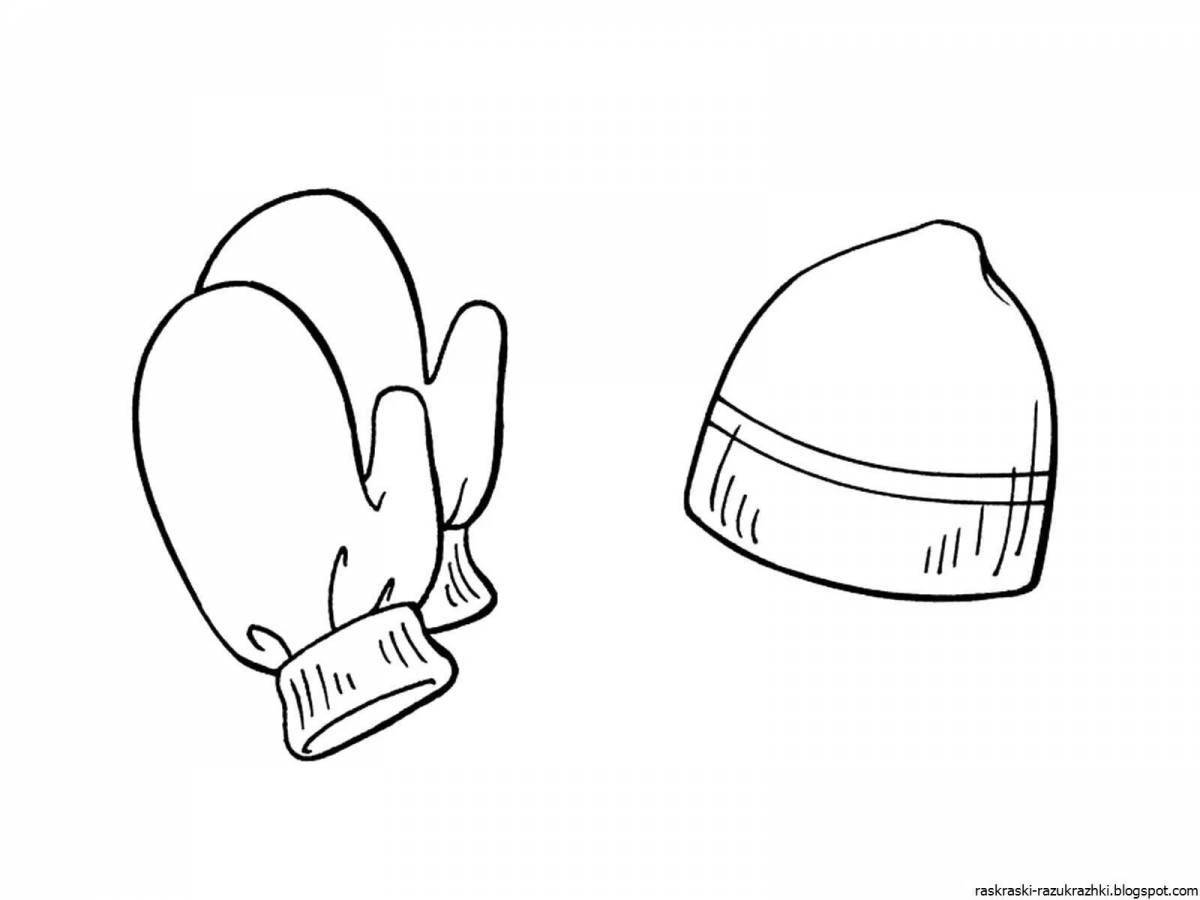 Great mittens and hat coloring book for preschoolers