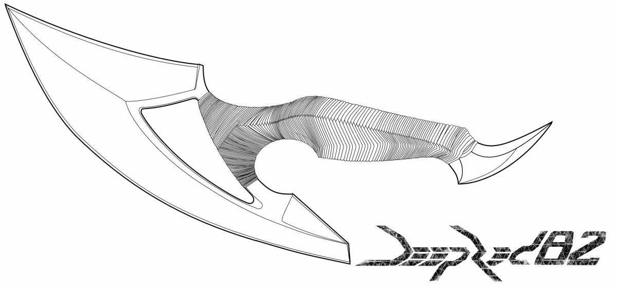 Bright scorpion knife coloring page from standoff 2