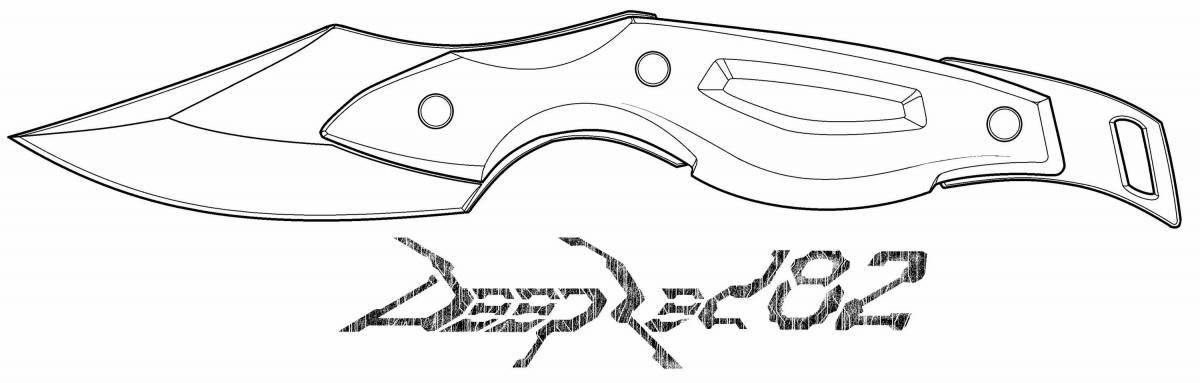 Tempting scorpion knife coloring page from standoff 2