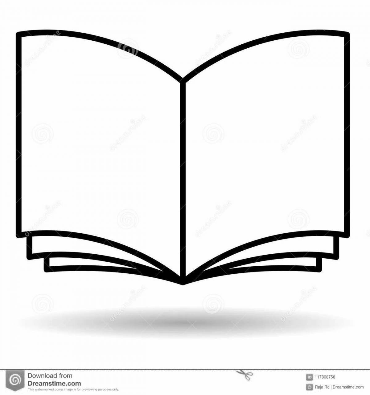 Colorful open coloring book