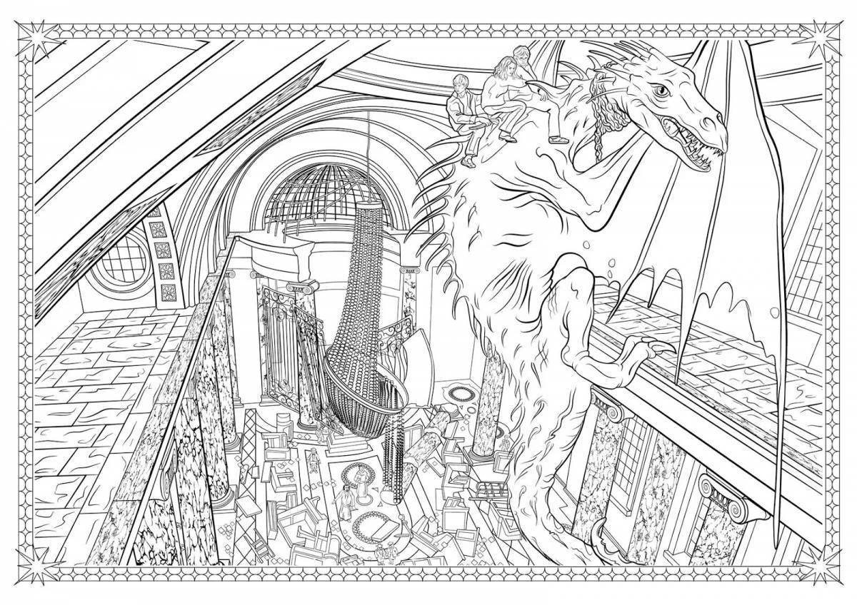 Harry Potter and the Chamber of Secrets intriguing coloring book