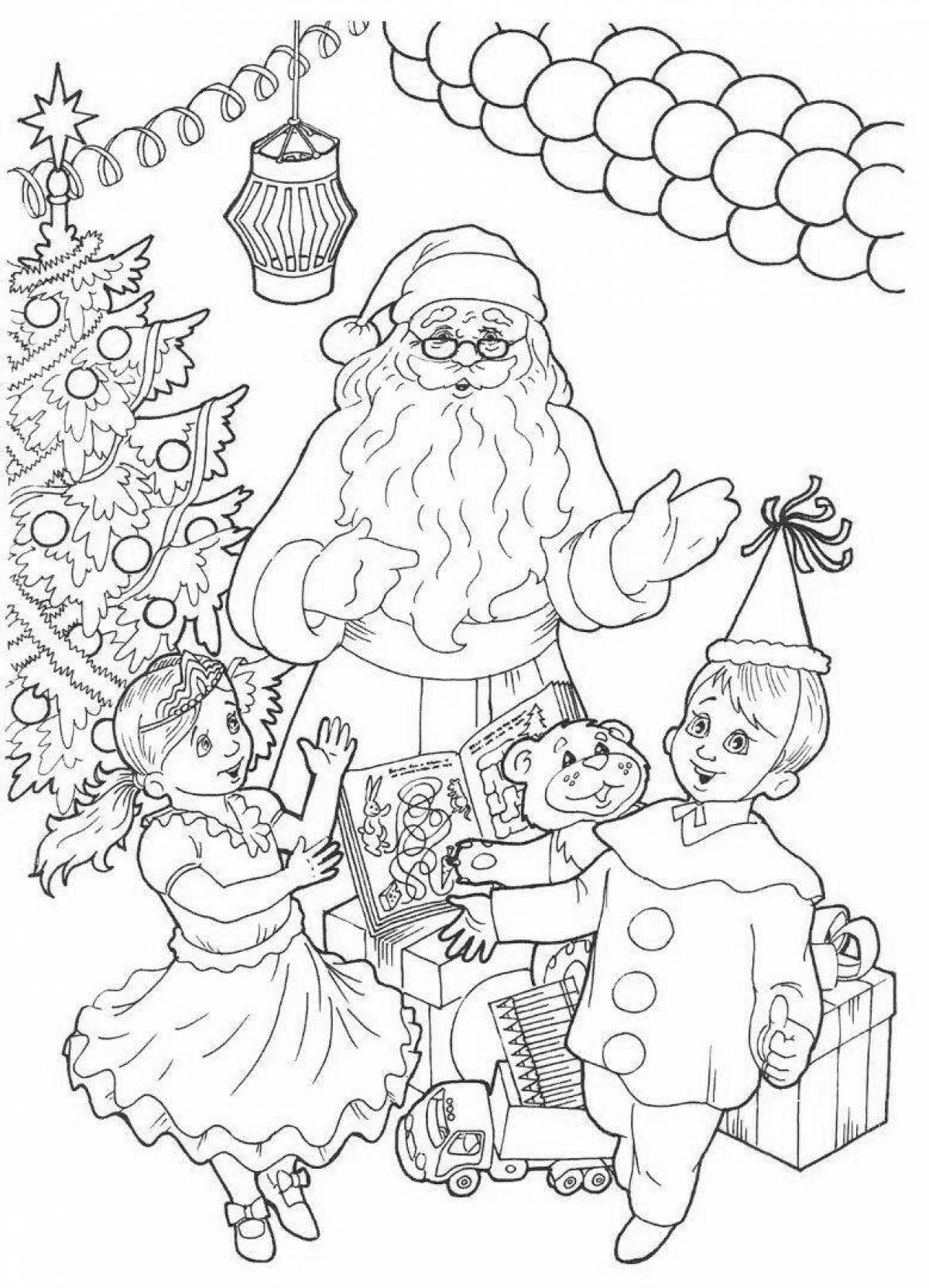 Coloring page festive snow maiden