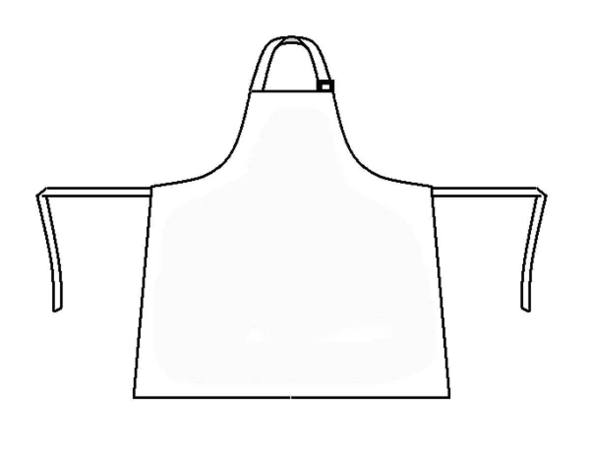 Coloring page of a cheerful chef in an apron for children