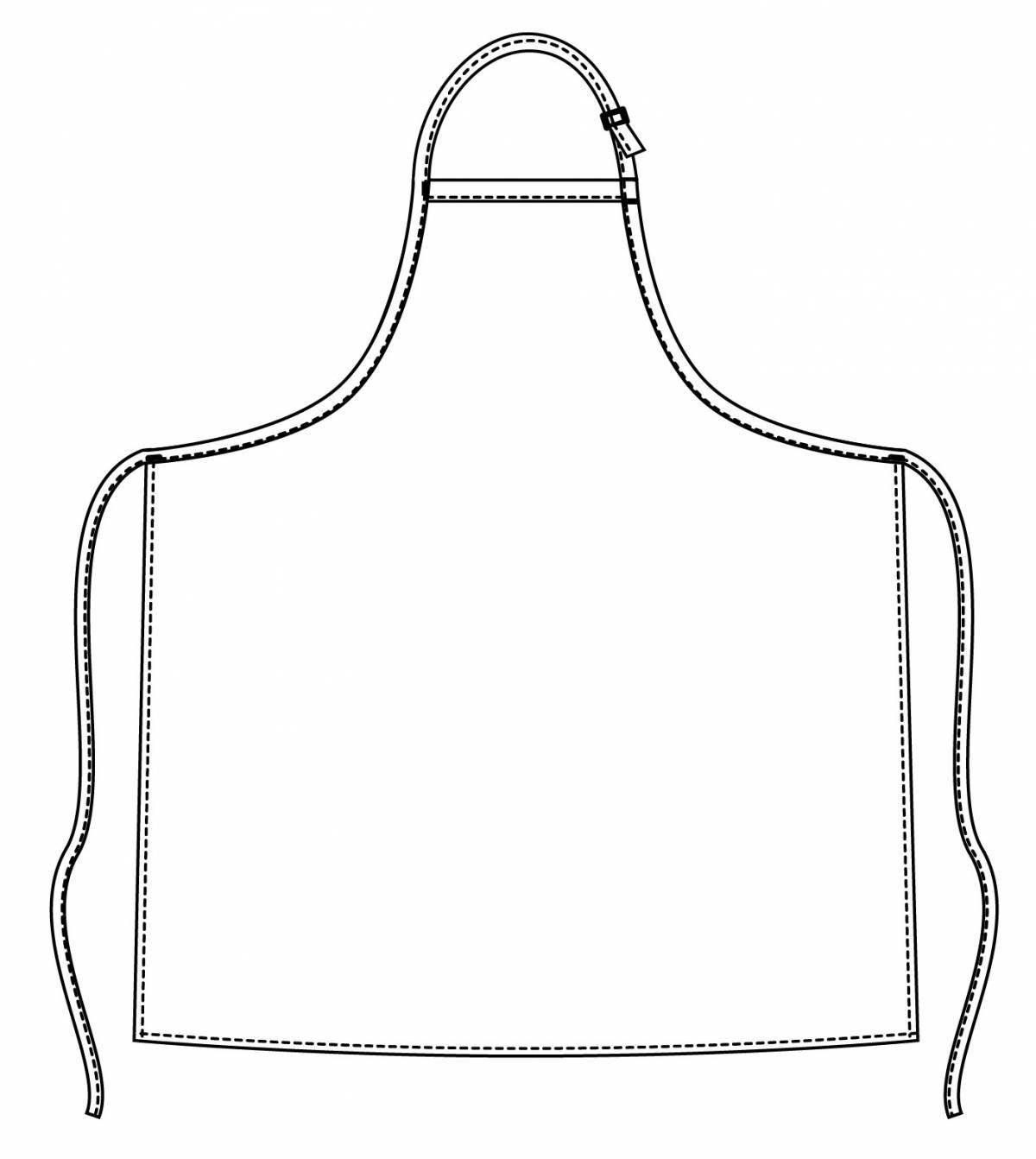 Children's playful apron coloring page