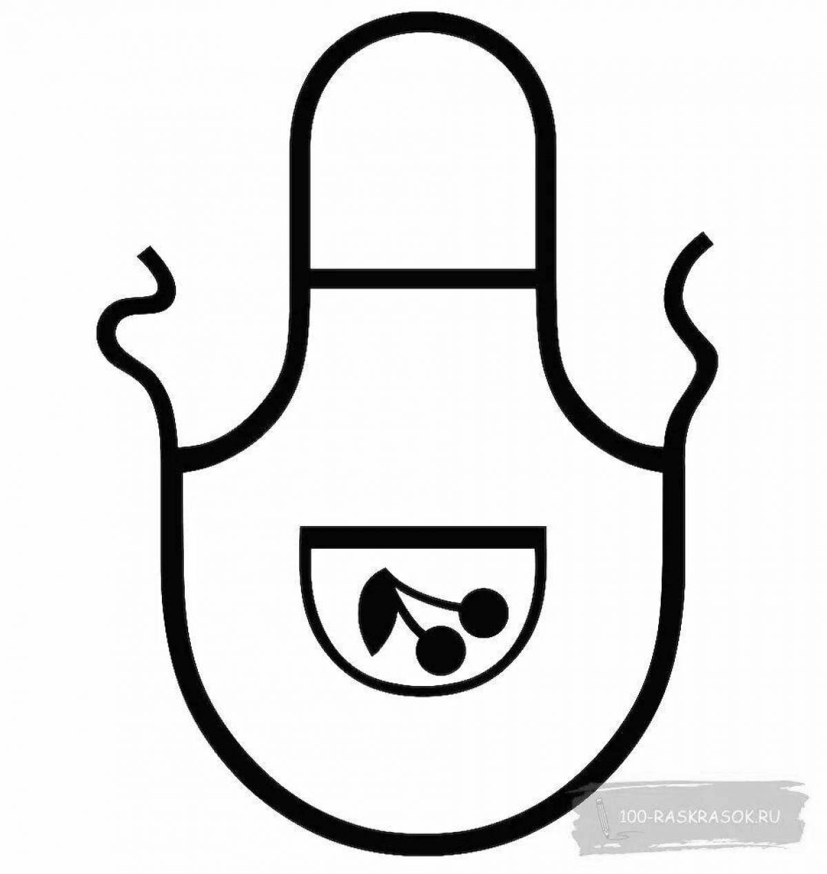 Fun Chef's Apron coloring book for kids
