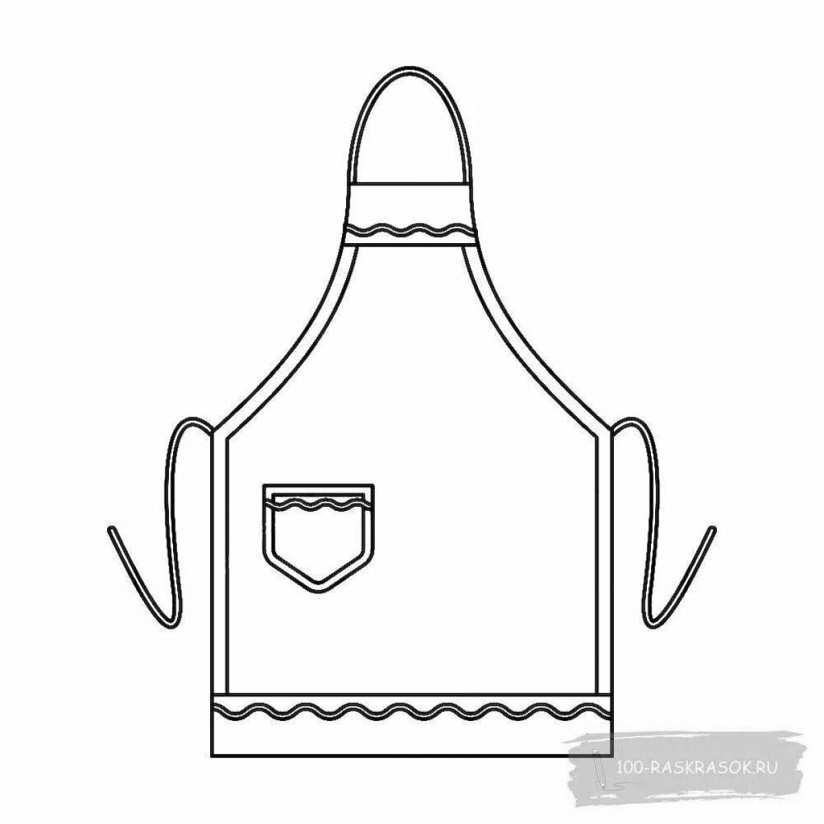 Chef apron creative coloring for kids