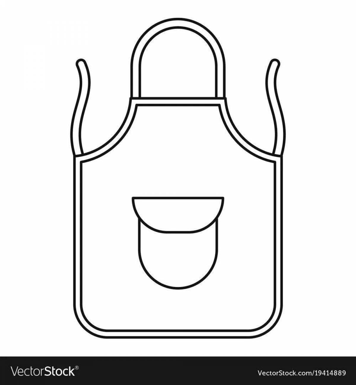 Children's Happy Chef's Apron Coloring Page