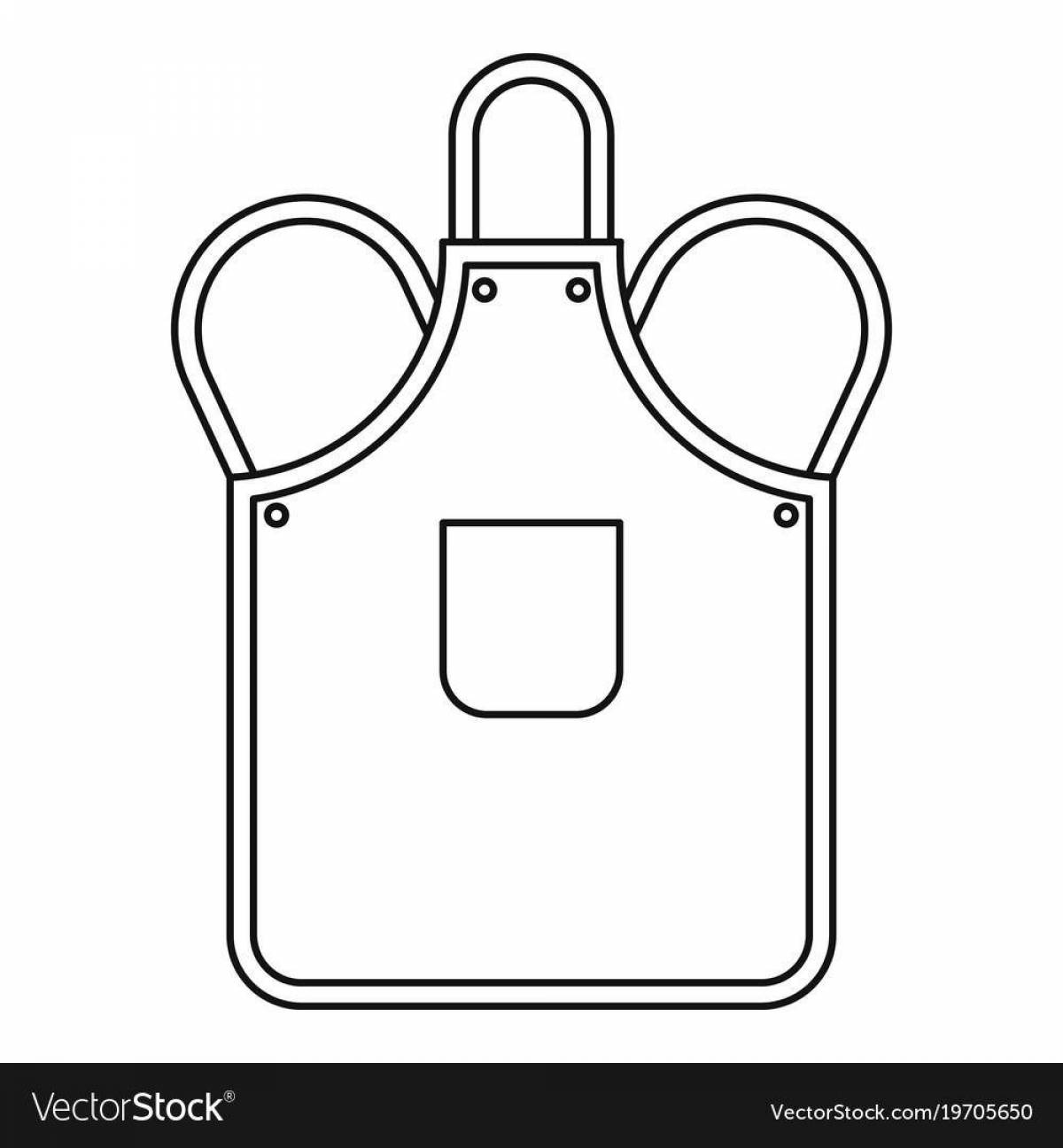 Chef's apron coloring page for kids