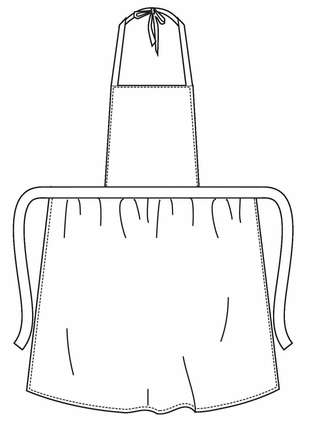Adorable Chef's Apron Coloring Page for Kids