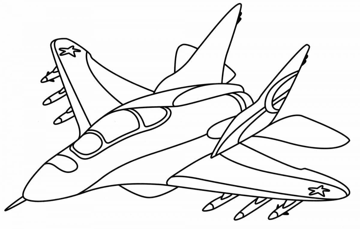 Intricate fighter coloring page for kids