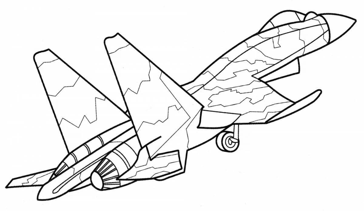 Fighter coloring page for kids