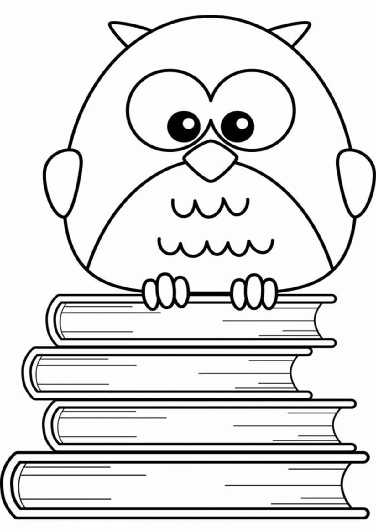 Joyful wise owl coloring book for kids