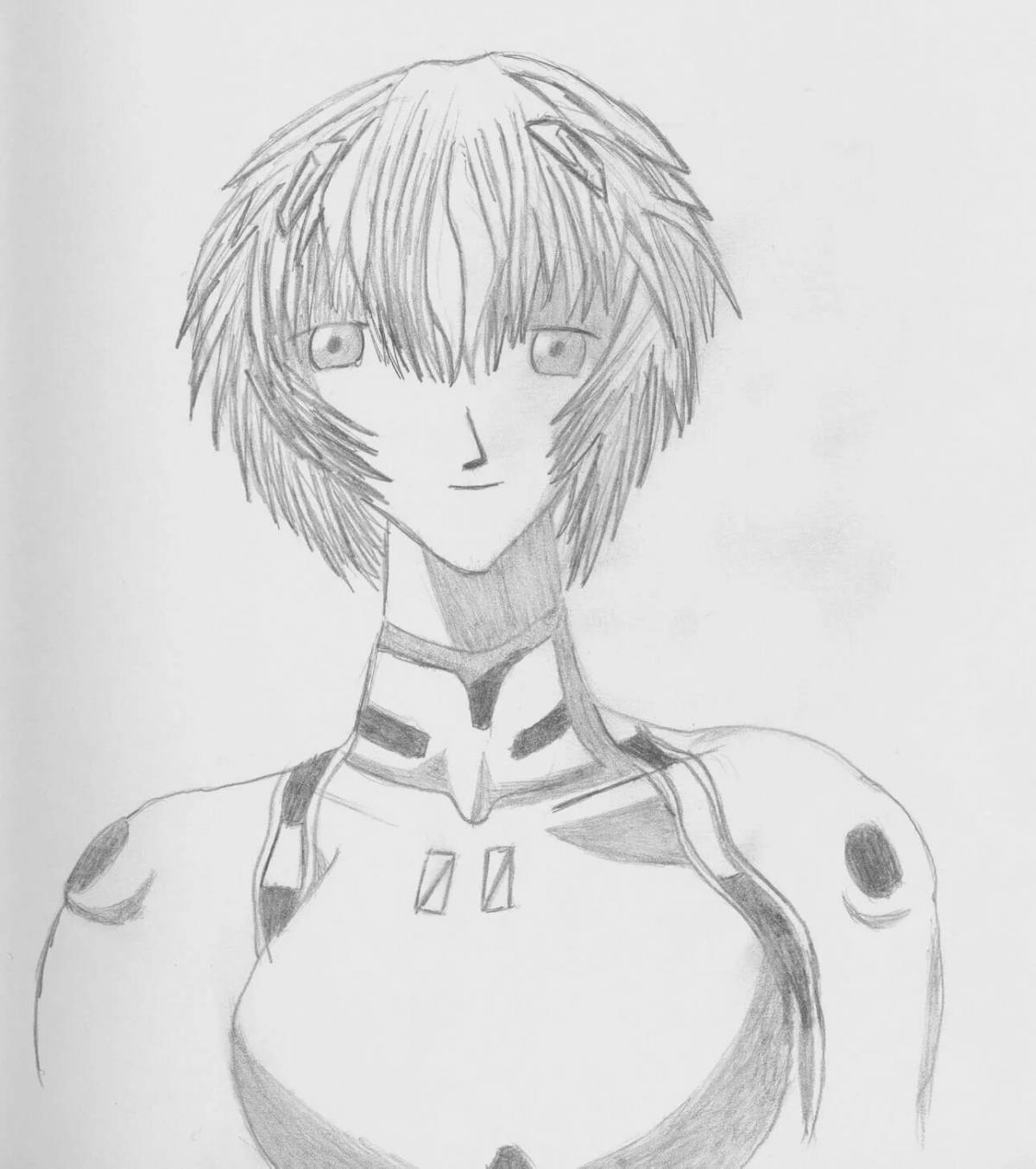 Excellent ayanami rei full body coloring page