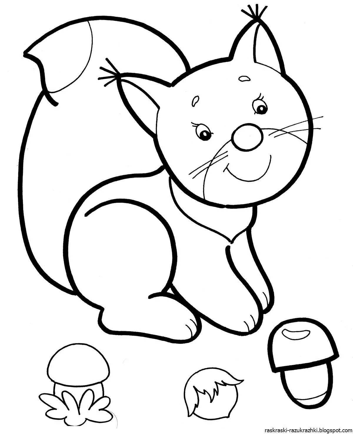 Adorable animal coloring pages for 5 year olds