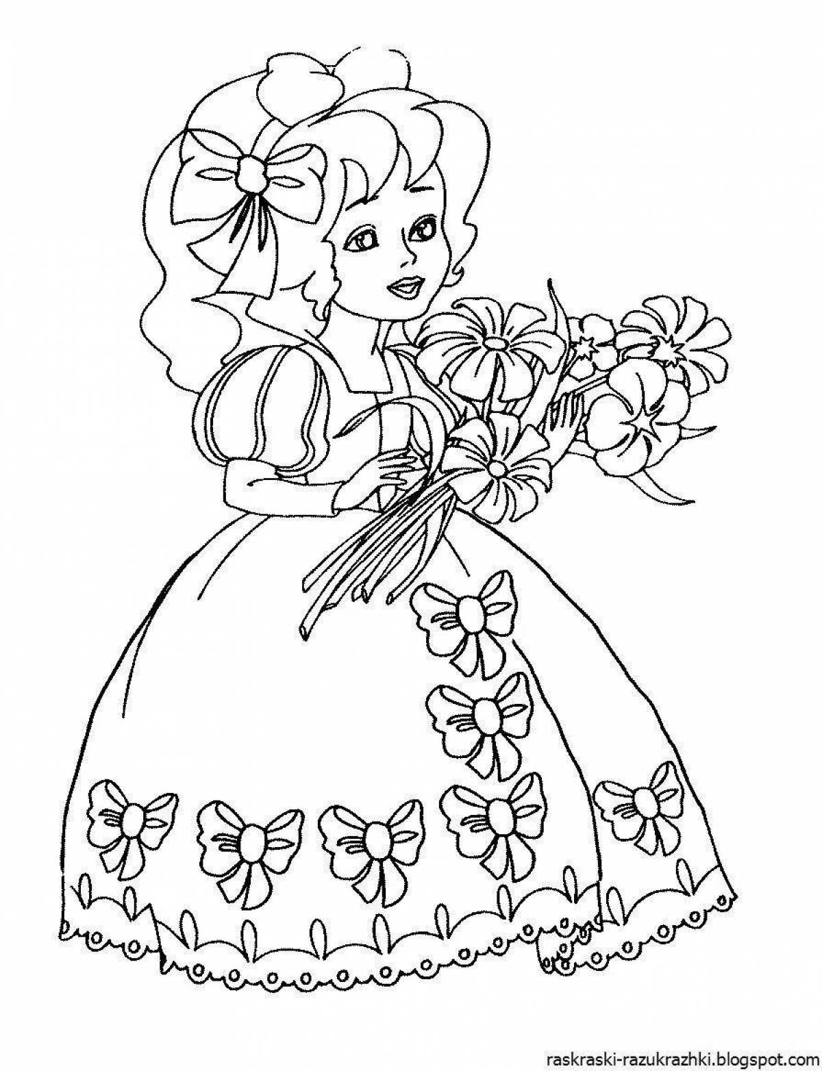 Exotic princess coloring pages for girls 6 years old