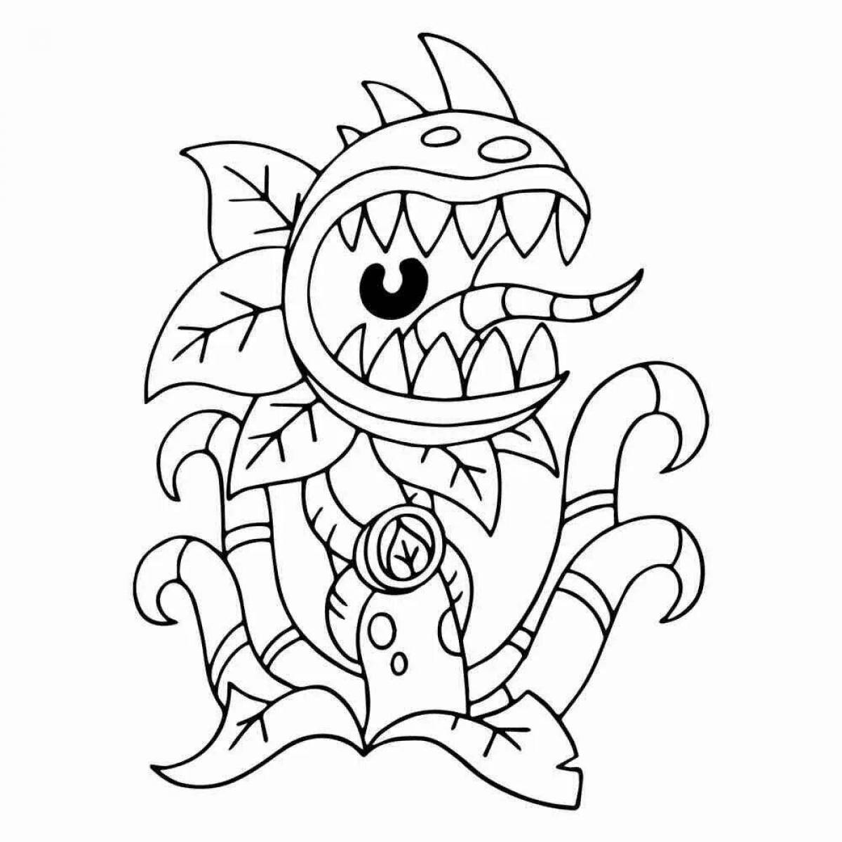 Grand plants vs zombies 1 plant coloring page