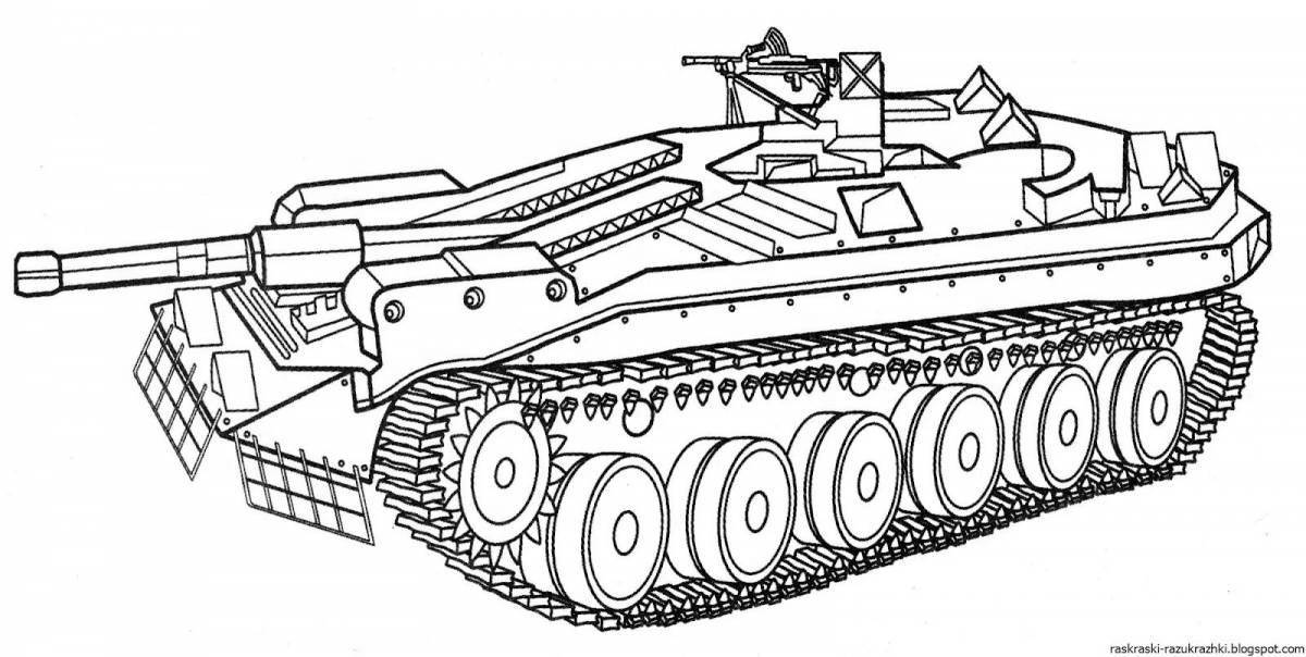 Раскраска «роскошный танк» для мальчиков 10 лет