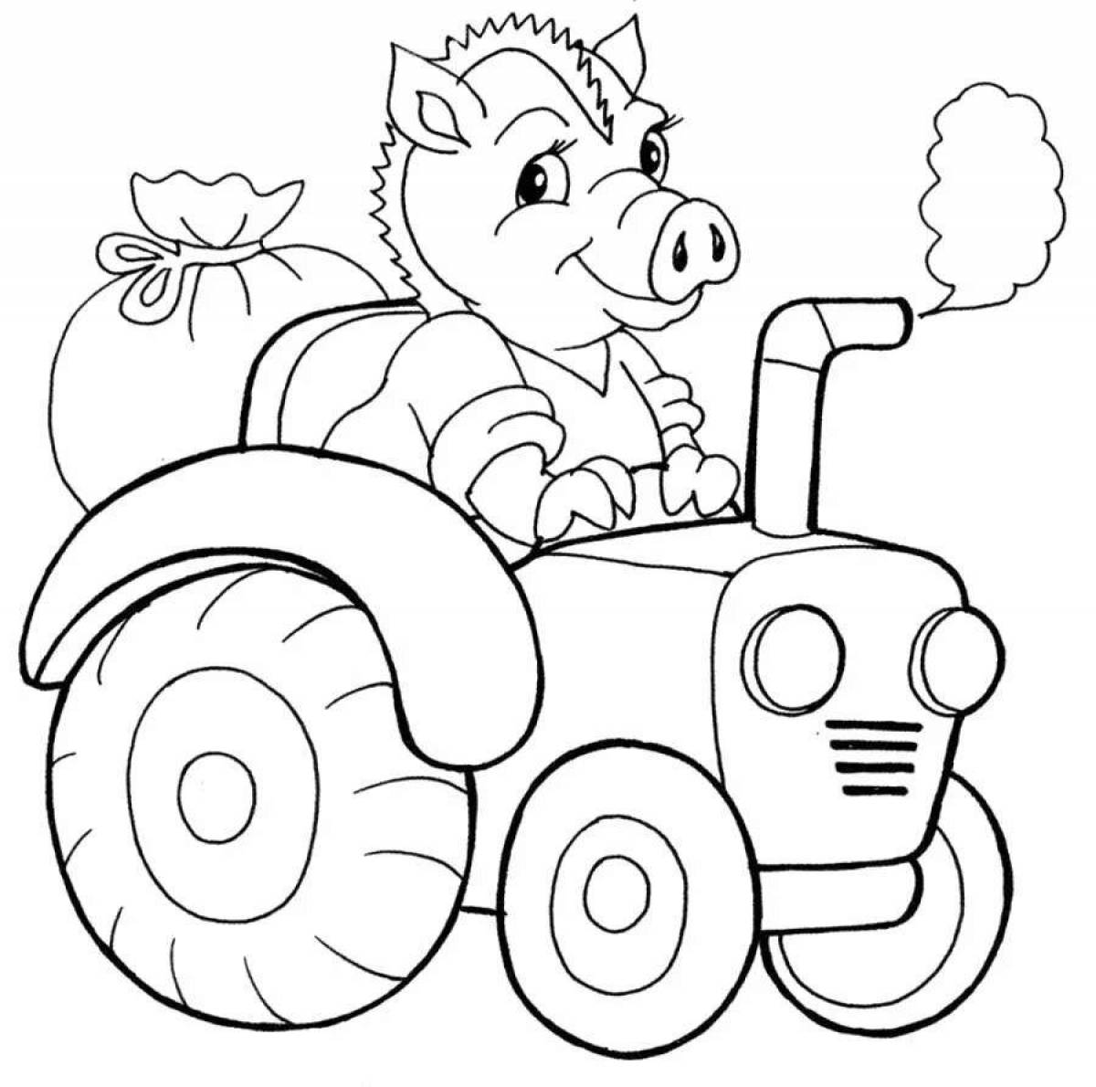 Fun animal coloring book for 3 year old boys