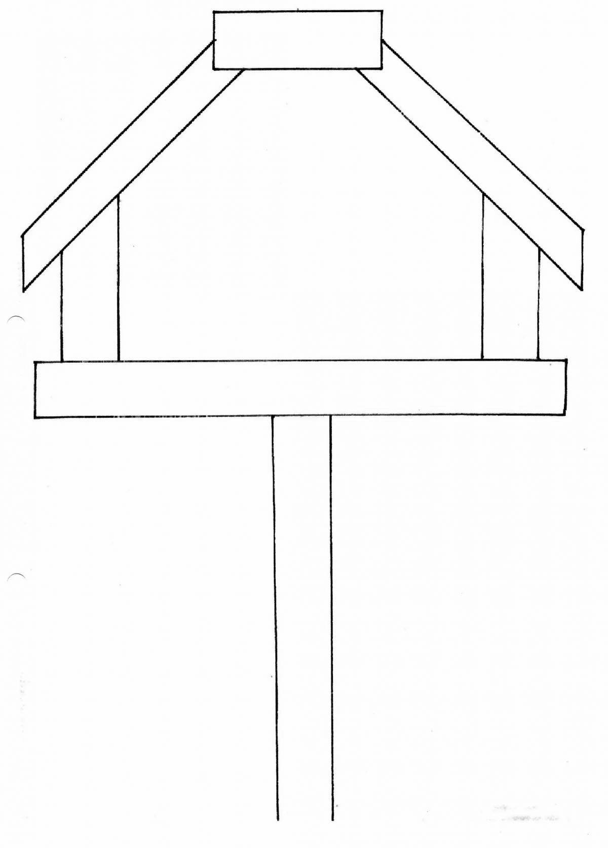 Coloring book attractive bird feeder