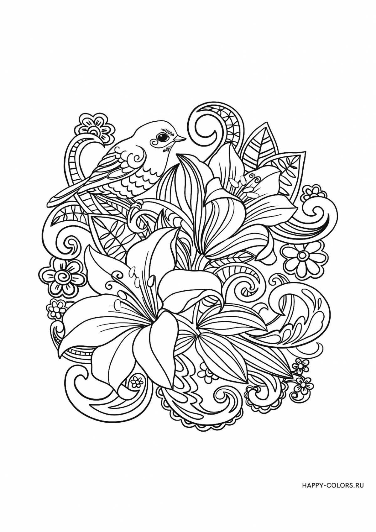 Bright 15 year anti-stress coloring book