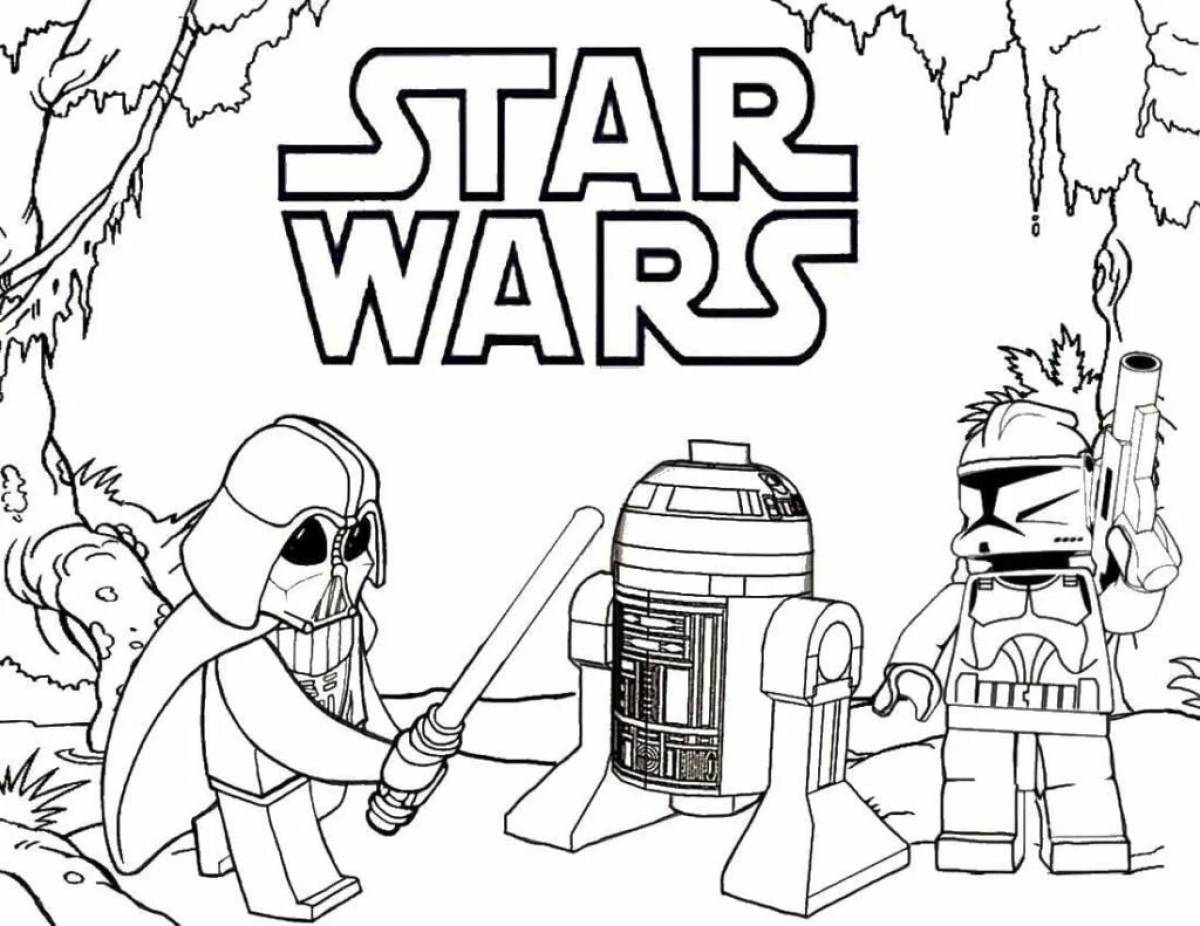 Incredible star wars coloring book for boys