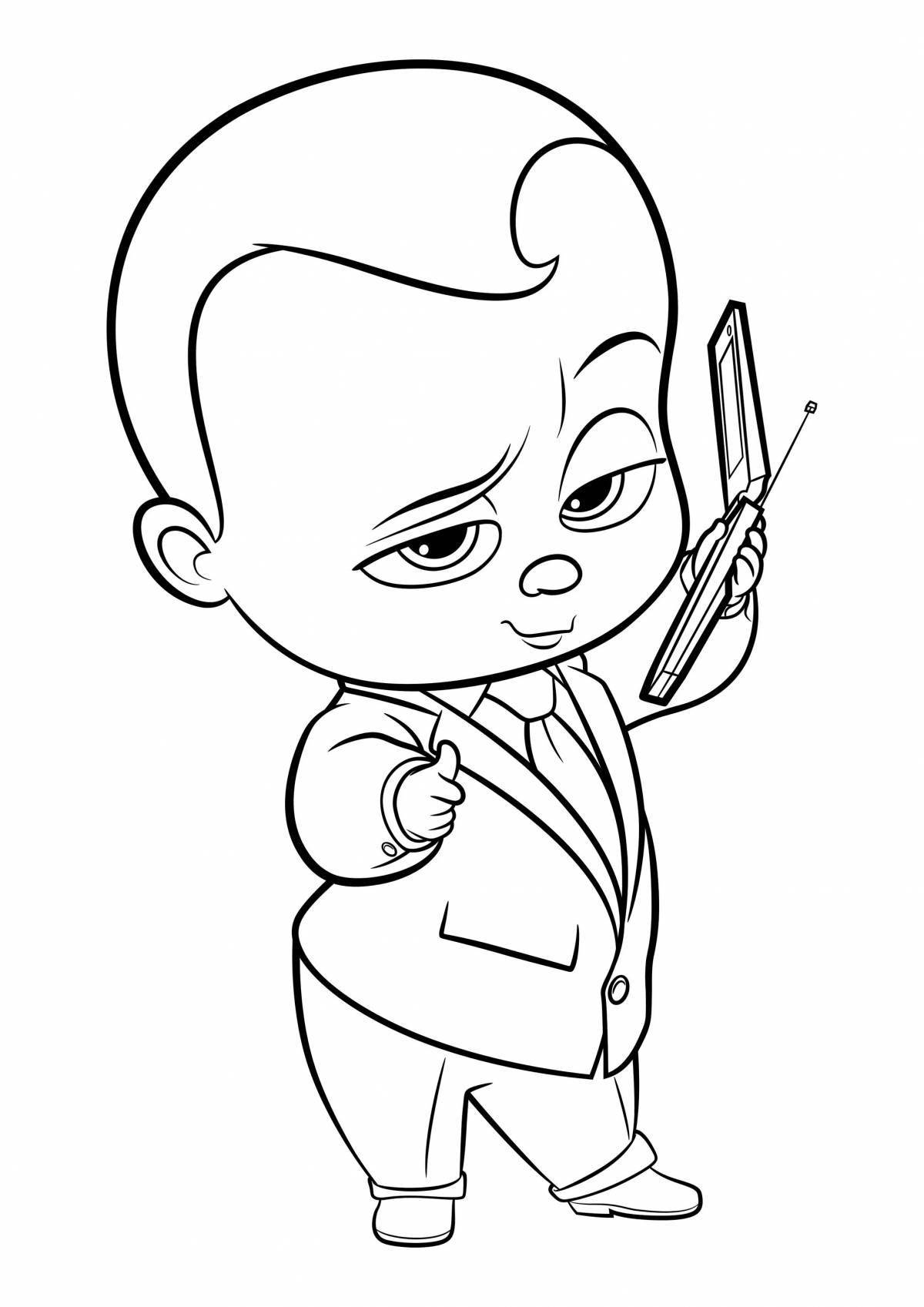 Sweet baby boss coloring page